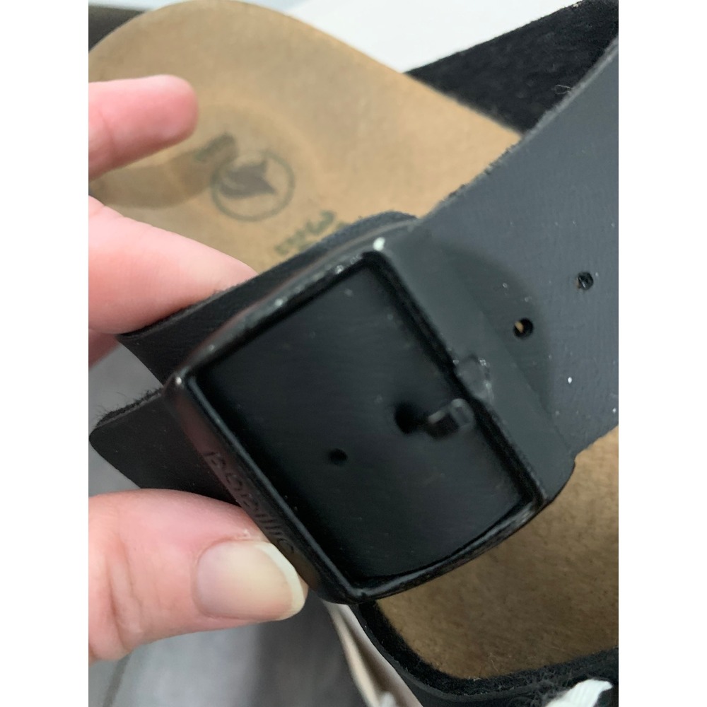 NWT Papillio by Birkenstock Arizona Platform Vegan Sandals Black 37 L6 M4 - Picture 4 of 8